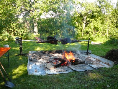 Wildschwein-Grillstation